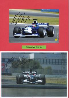2  x  Nicolas Kiesa  Formel 1  Auto Motorsport  Autogramm Foto + Blatt  original signiert 