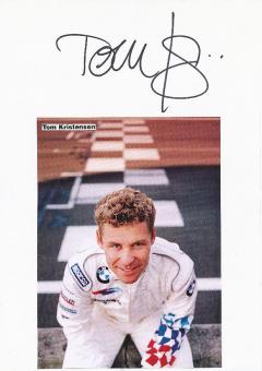 Tom Kristensen  BMW  Auto Motorsport  Autogramm Karte  original signiert 