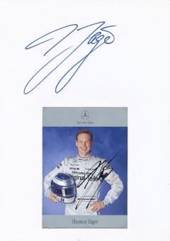 2  x  Thomas Jäger  Mercedes  Auto Motorsport  Autogrammkarte + Karte  original signiert 
