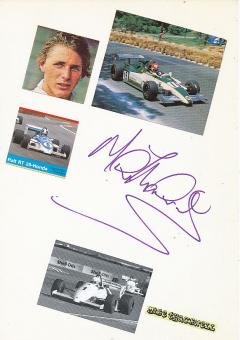 Mike Thackwell  Neuseeland  Formel 1  Auto Motorsport  Autogramm Karte  original signiert 
