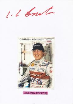 2  x  Christian Pescatori  Audi  Auto Motorsport  Autogrammkarte + Karte  original signiert 