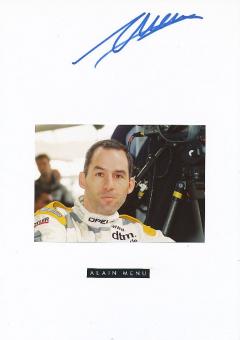 Alain Menu  Frankreich   Auto Motorsport  Autogramm Karte  original signiert 