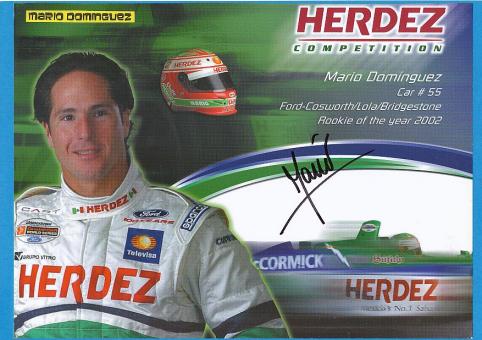 Mario Dominguez  Indy Car Auto Motorsport  Autogrammkarte  original signiert 