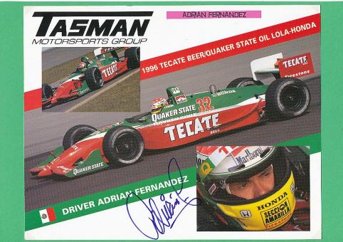 Adrian Fernandez  Indy Car Auto Motorsport  Autogrammkarte  original signiert 
