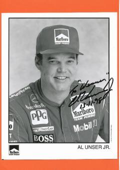 Al Unser Jr.  Indy Car Auto Motorsport  Autogrammkarte  original signiert 