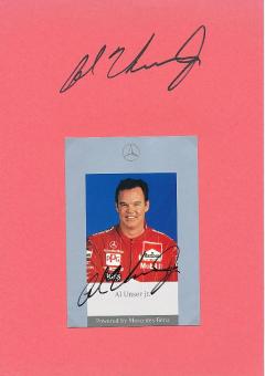 Al Unser Jr.  Indy Car Auto Motorsport  Autogrammkarte +  Karte  original signiert 