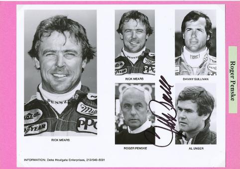 Roger Penske  Indy Car Auto Motorsport  Autogrammkarte  original signiert 