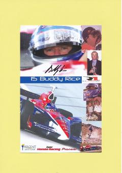 Buddy Rice  Indy Car Auto Motorsport  Autogrammkarte  original signiert 