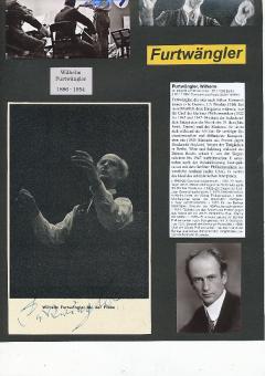 Wilhelm Furtwängler † 1954  Dirigent Komponist Oper Klassik Musik Autogramm Bild original signiert 
