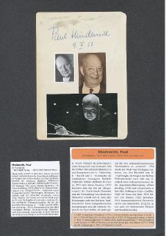 Paul Hindemith † 1963 Komponist Oper Klassik Musik Autogramm Blatt original signiert 