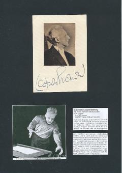 Leopold Stokowski † 1977  Dirigent  Oper Klassik Musik Autogramm Blatt original signiert 
