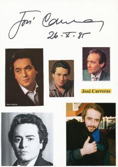 Jose Carreras  Spanien Tenor  Oper Klassik Musik Autogramm Karte original signiert 
