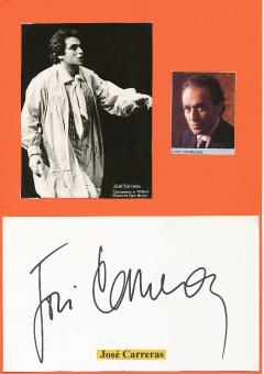2  x  Jose Carreras  Spanien Tenor  Oper Klassik Musik Autogrammkarte +  Karte original signiert 