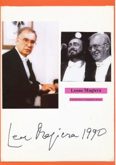 Leon Magiera  Komponist &  Dirigent  Oper Klassik Musik Autogramm Karte original signiert 