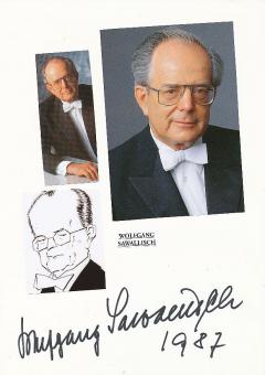 Wolfgang Sawallisch † 2013  Pianist  &  Dirigent  Oper Klassik Musik Autogramm Karte original signiert 