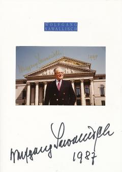 2  x  Wolfgang Sawallisch † 2013  Pianist  &  Dirigent  Oper Klassik Musik Autogramm Foto + Karte original signiert 