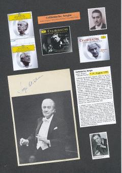 Sergiu Celibidache † 1996 Rumänien Dirigent  Oper Klassik Musik Autogramm Karte original signiert 