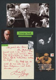 George Szell † 1970  Komponist + Dirigent  Klassik Musik Autogramm Blatt original signiert 