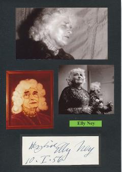 Elly Ney † 1986  Pianistin Klassik Musik Autogramm Blatt original signiert 