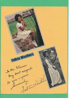 Felicia Weathers  USA  Oper Klassik Musik Autogramm Karte original signiert 