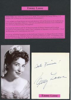 Emmy Loose † 1987  Oper Klassik Musik Autogramm Blatt original signiert 
