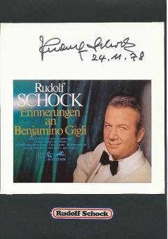 Rudolf Schock † 1986  Oper Klassik Musik Autogramm Karte original signiert 