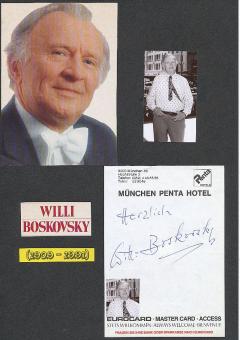 Willi Boskovsky † 1991 Dirigent Klassik Musik Autogramm Blatt original signiert 
