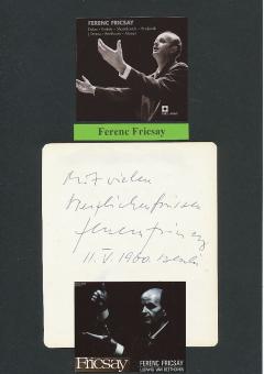 Ferenc Fricsay † 1963  Dirigent Klassik Musik Autogramm Blatt original signiert 
