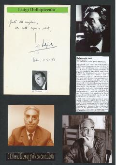 Luigi Dallapiccola † 1975  Italien  Komponist Oper Klassik Musik Autogramm Blatt original signiert 