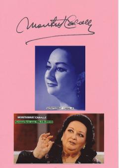 Montserrat Caballe † 2018  Oper Klassik Musik Autogramm Karte original signiert 