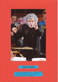 Simon Rattle  Dirigent  Klassik Musik Autogramm Foto original signiert 
