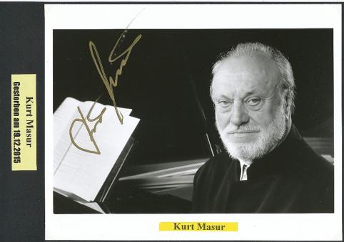 Kurt Masur † 2015  Dirigent  Klassik Musik Autogramm Foto original signiert 