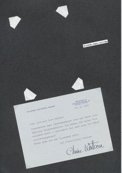 Claire Watson † 1986  USA  Oper Klassik Musik Autogramm Karte original signiert 