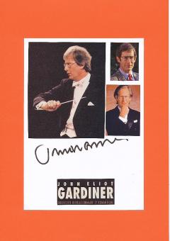 John Eliot Gardiner  Dirigent  Klassik Musik Autogramm Karte original signiert 