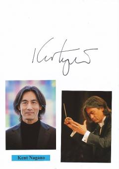 Kent Nagano  USA  Dirigent  Klassik Musik Autogramm Karte original signiert 