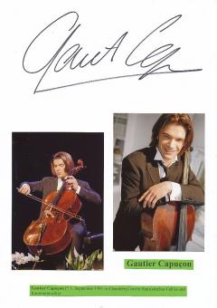 Gautier Caoucon  Cellist  Klassik Musik Autogramm Karte original signiert 