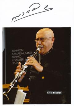 Giora Feidman  Argentinien  Klarinettist  Klassik Musik Autogramm Karte original signiert 