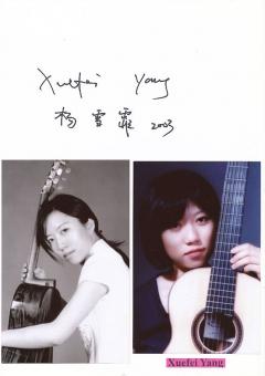 Yang Xuefei  China Gitarristin  Klassik Musik Autogramm Karte original signiert 