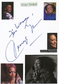 Jessye Norman † 2019  USA  Oper  Klassik Musik Autogramm Karte original signiert 