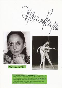 Marcia Haydee  Brasilien Tänzerin + Choreografin  Autogramm Karte original signiert 