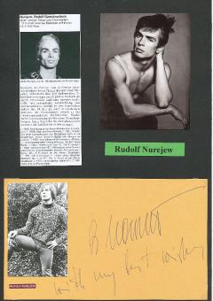 Rudolf Nurejew † 1993  Ballett Tänzer  Autogramm Karte original signiert 