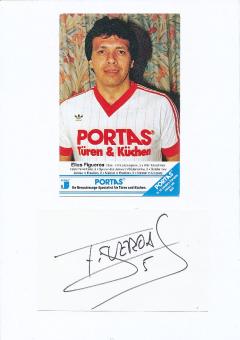 Elias Figueroa  WM 1974  Chile  Fußball Autogramm 30 x 20 cm Karte original signiert 
