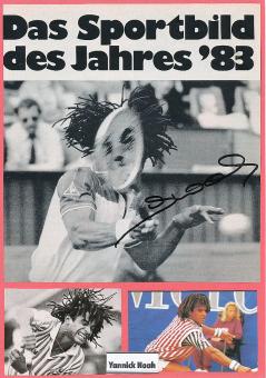 Yannick Noah  Frankreich  Tennis Autogramm Bild original signiert 