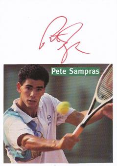 Pete Sampras  USA  Tennis Autogramm Karte original signiert 