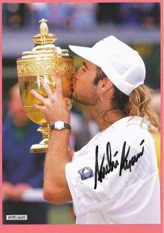 Andre Agassi  USA  Tennis Autogramm Bild original signiert 