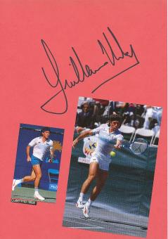 Guillermo Vilas  Argentinien  Tennis Autogramm Karte original signiert 