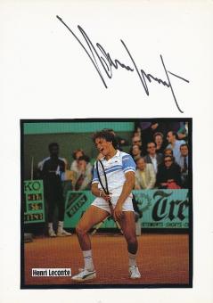 Henri Leconte  Frankreich  Tennis Autogramm Karte original signiert 