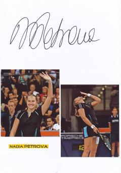 Nadia Petrova  Rußland  Tennis Autogramm Karte original signiert 