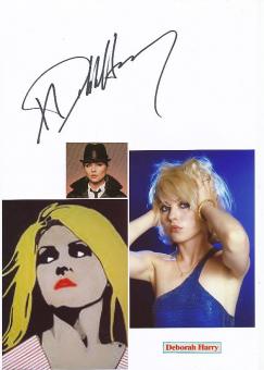 Debbie Harry    Blondie   Musik Autogramm Karte original signiert 