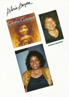 Gloria Gaynor  Musik Autogramm Karte original signiert 